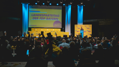 Der 87. Ordentliche Landesparteitag der FDP Bayern am 15. März 2025 in der Stadthalle Ingolstadt.